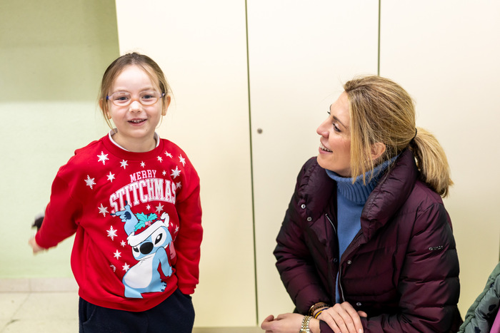 Paloma Tejero en el campamento de navidad de Pozuelo